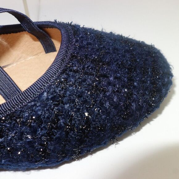 NEW Athena Alexander Blue Tweed Strap Ballet Flat Shoes Saint Paul Women's 7.5 - Picture 2 of 8